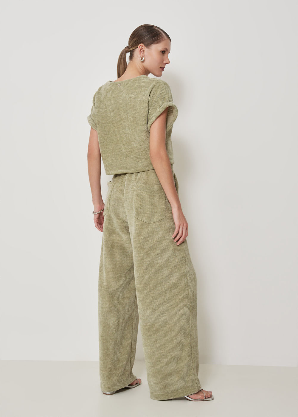 62.30.3507OLI CALÇA PANTALONA MALHA TEXTURIZADA