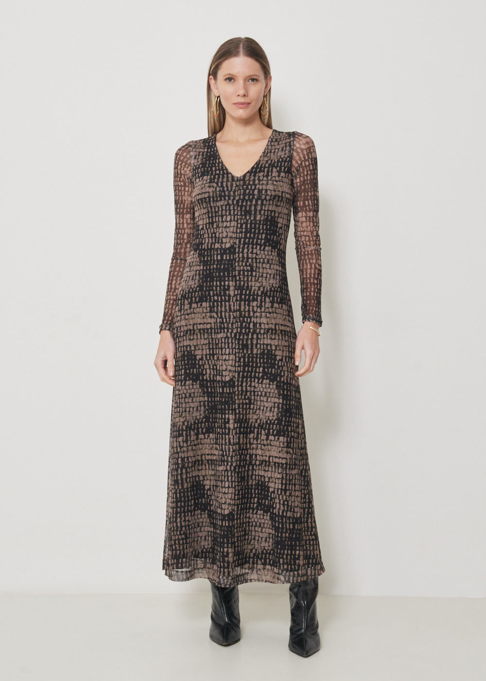 63.50.3501EST VESTIDO LONGUETE ESTAMPA BLOTS