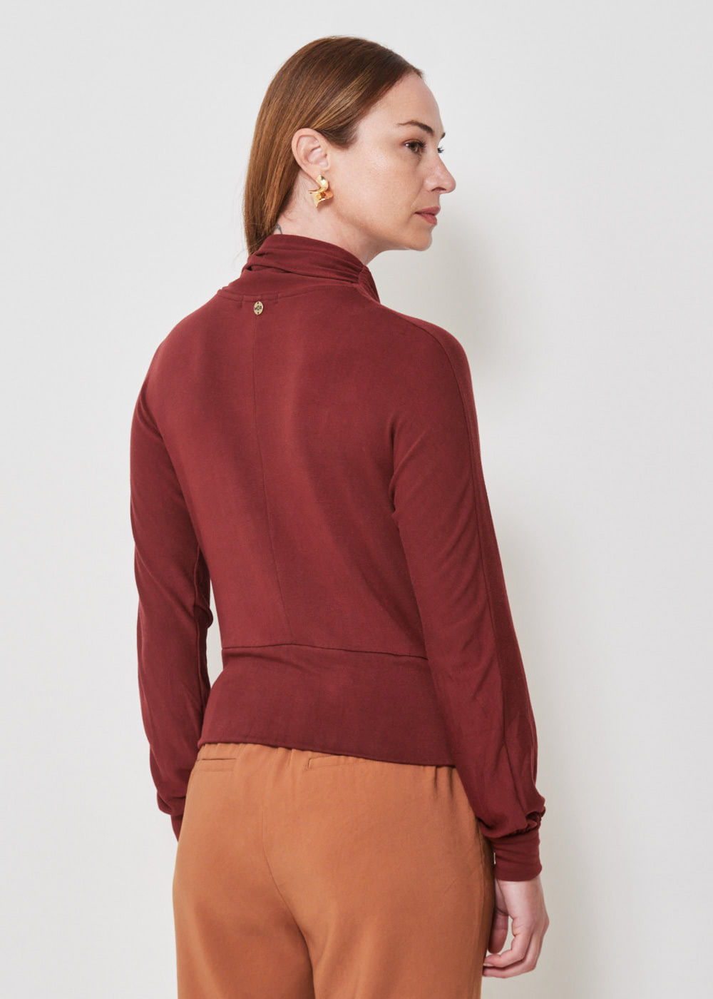 66.40.3505CHO BLUSA M/L MALHA TRANSPASSADA