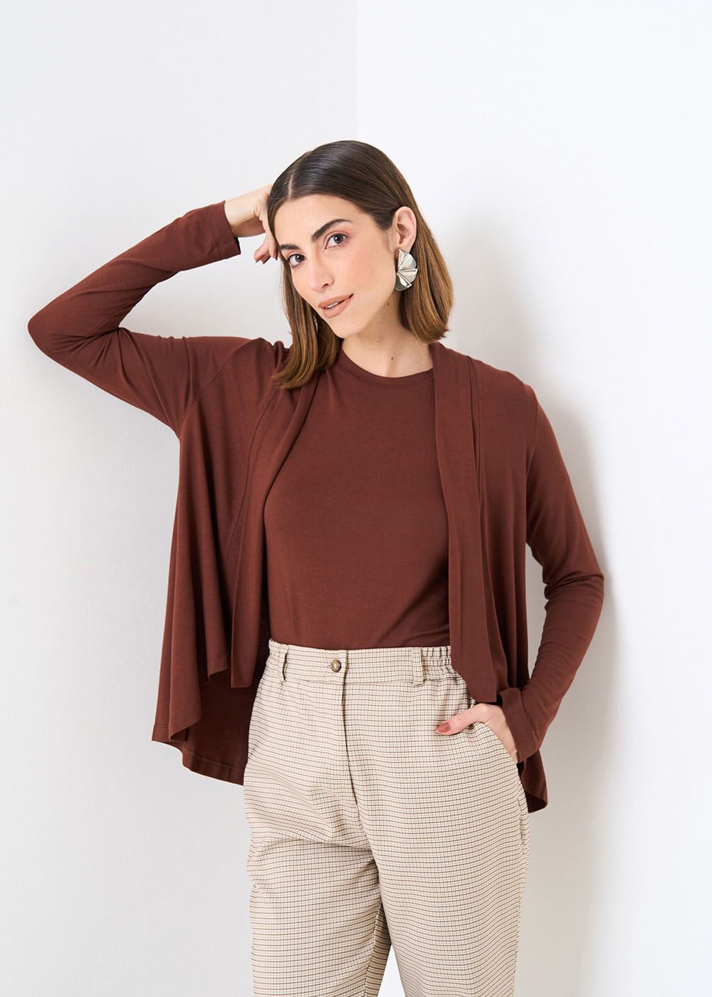 61.30.3503CHO CARDIGAN MALHA MANGA LONGA