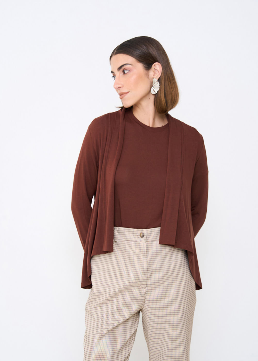 61.30.3503CHO CARDIGAN MALHA MANGA LONGA