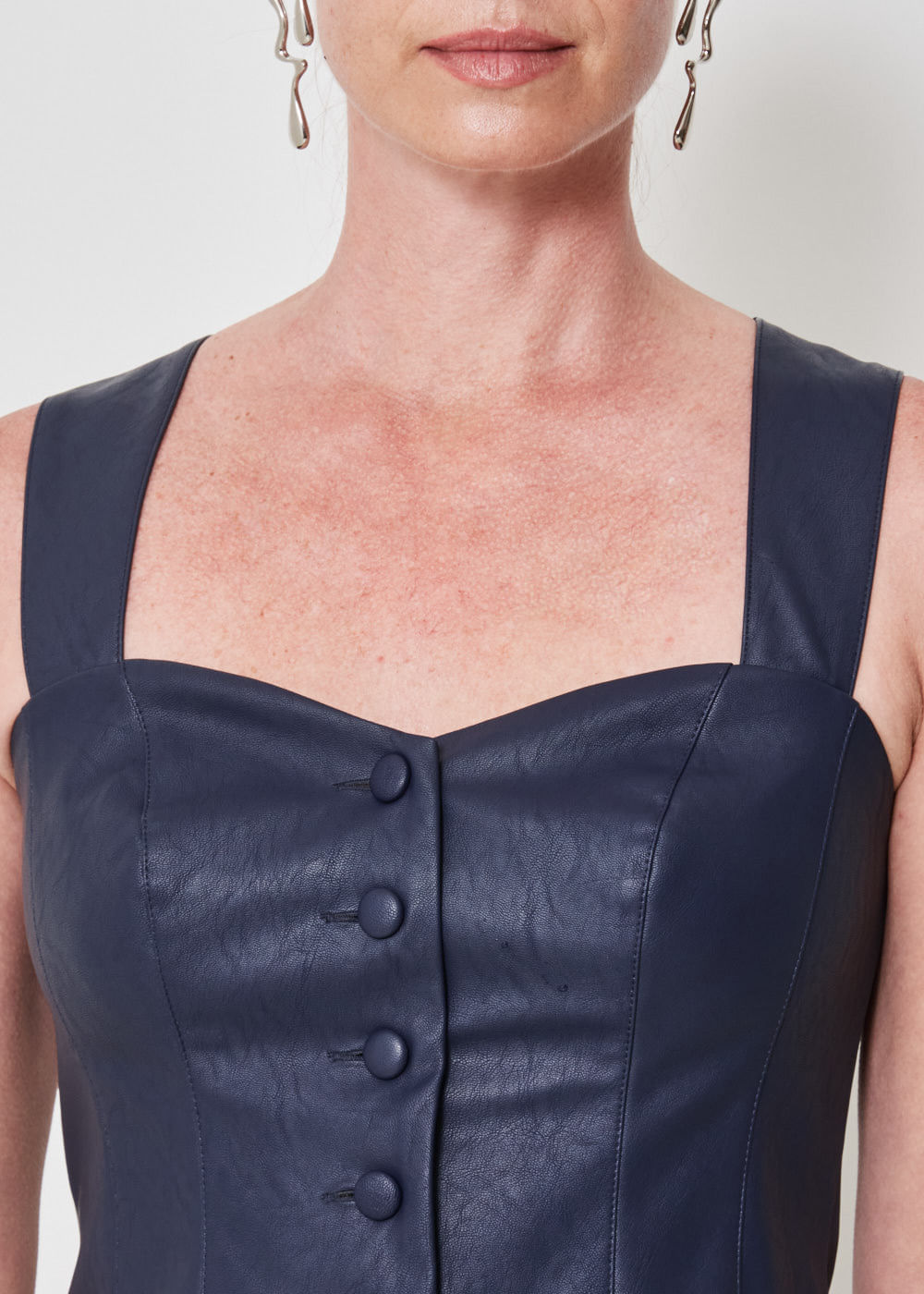 38.40.3501MAR TOP CORSET COURO SINTÉTICO ABOTOAMENTO - HIGHLINE