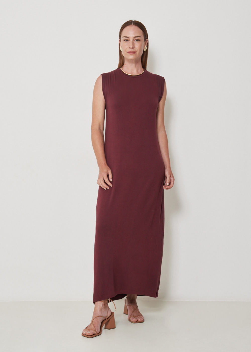 63.40.3501VIN VESTIDO LONGO MALHA COM RIBANA