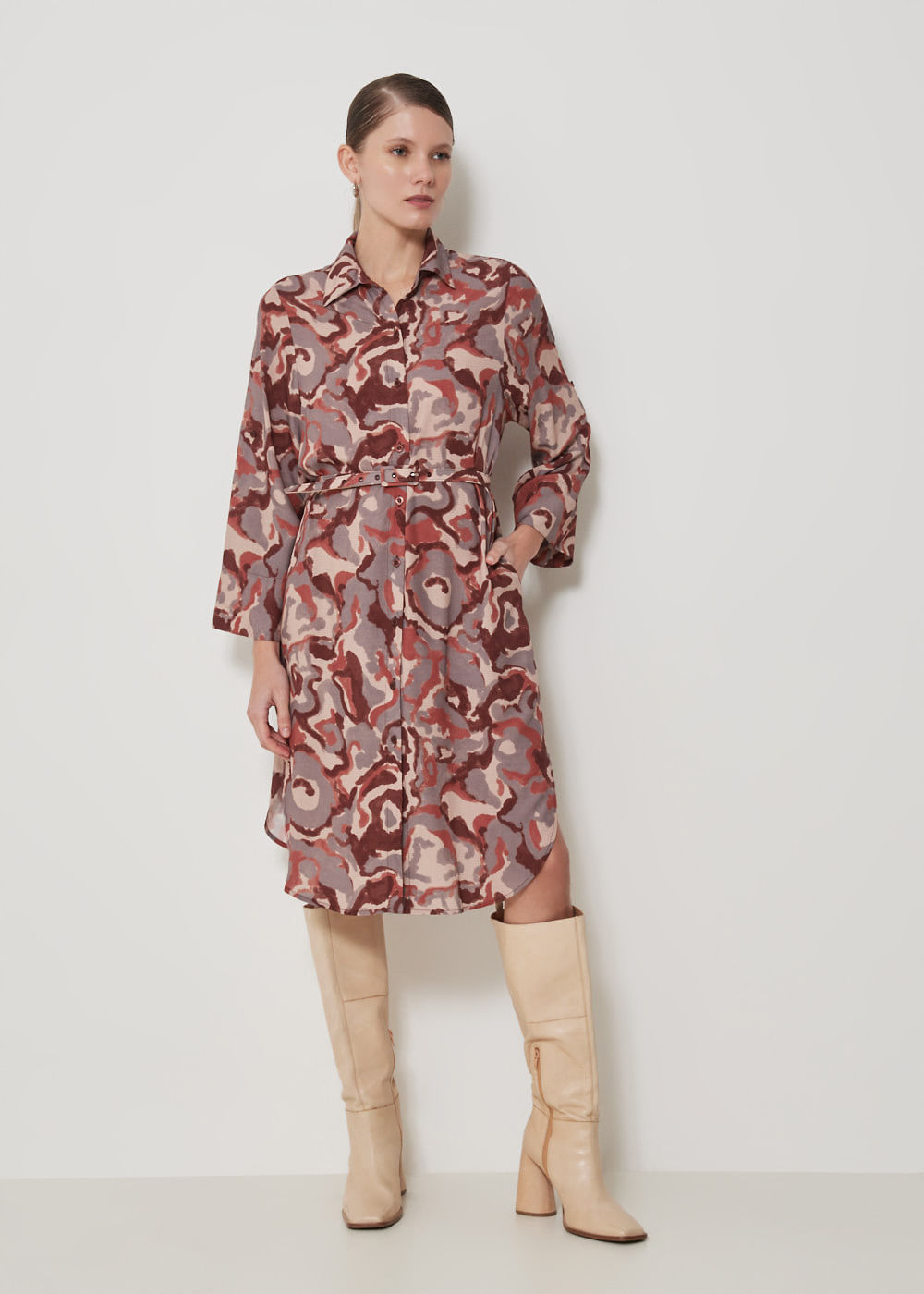 53.20.3502EST CHEMISE ALONGADO ESTAMPA SOFT WATERCOLOR