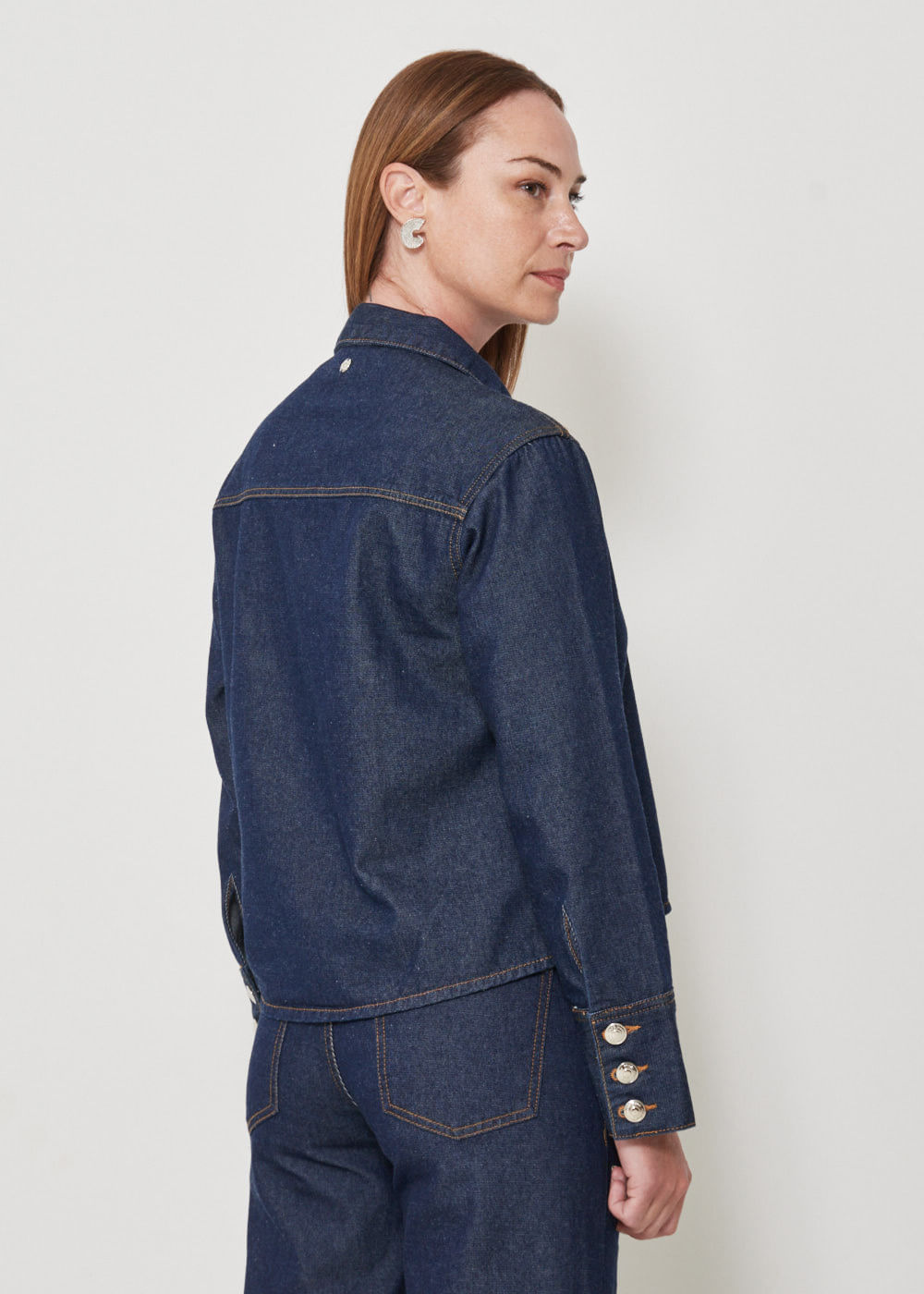 16.40.3501AMA BLUSA JEANS M/L BOTÕES