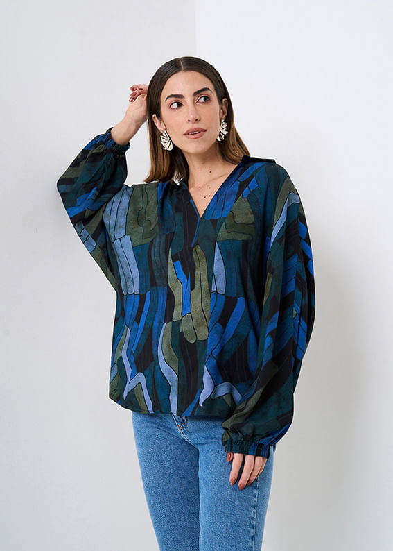56.20.3504EST BLUSA M/L DECOTE V ESTAMPA COLOR WINGS