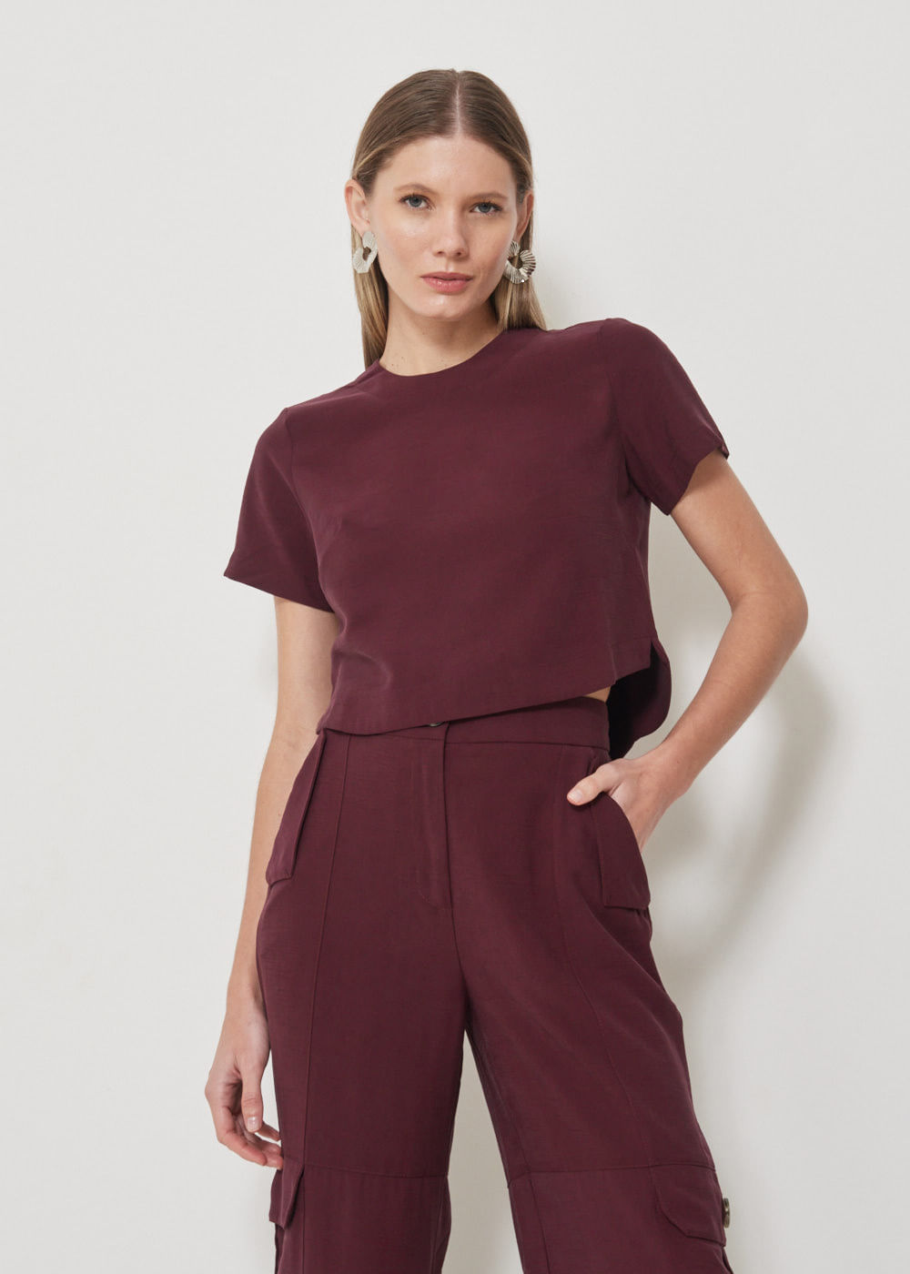 57.40.3506VIN BLUSA M/C COM ZÍPER