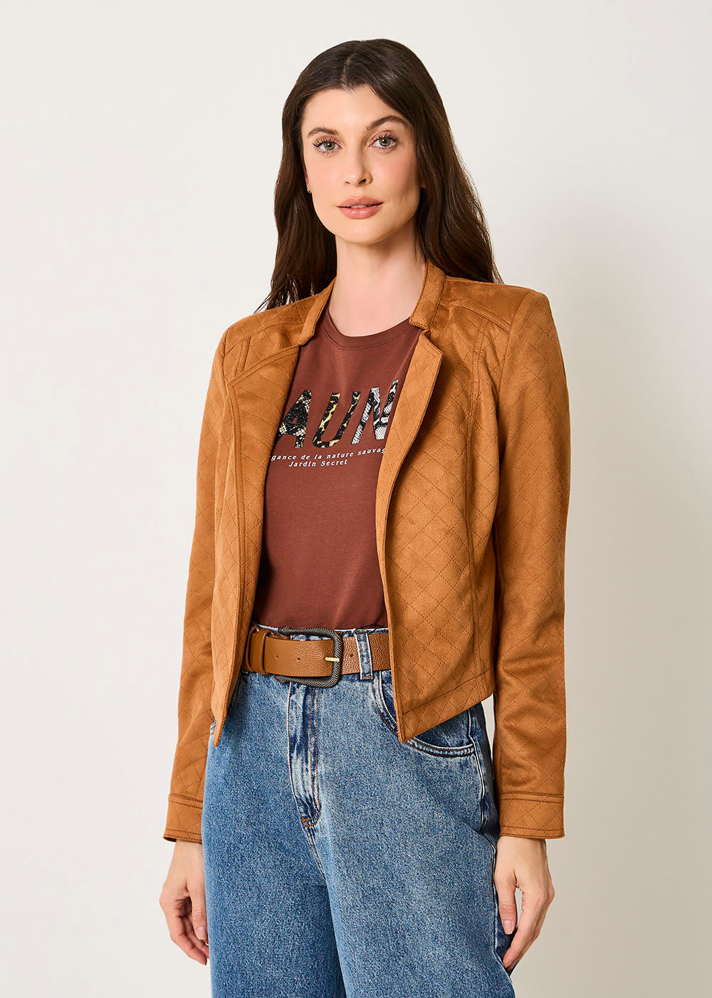 31.40.3506CAM JAQUETA DE SUEDE TEXTURIZADA -HIGHLINE
