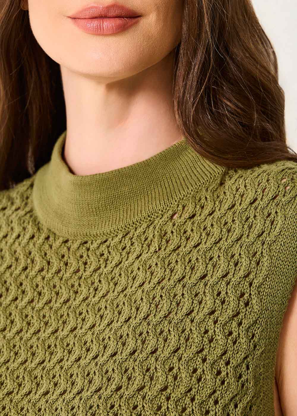 48.50.3502OLI COLETE DE TRICOT PONTO VAZADO