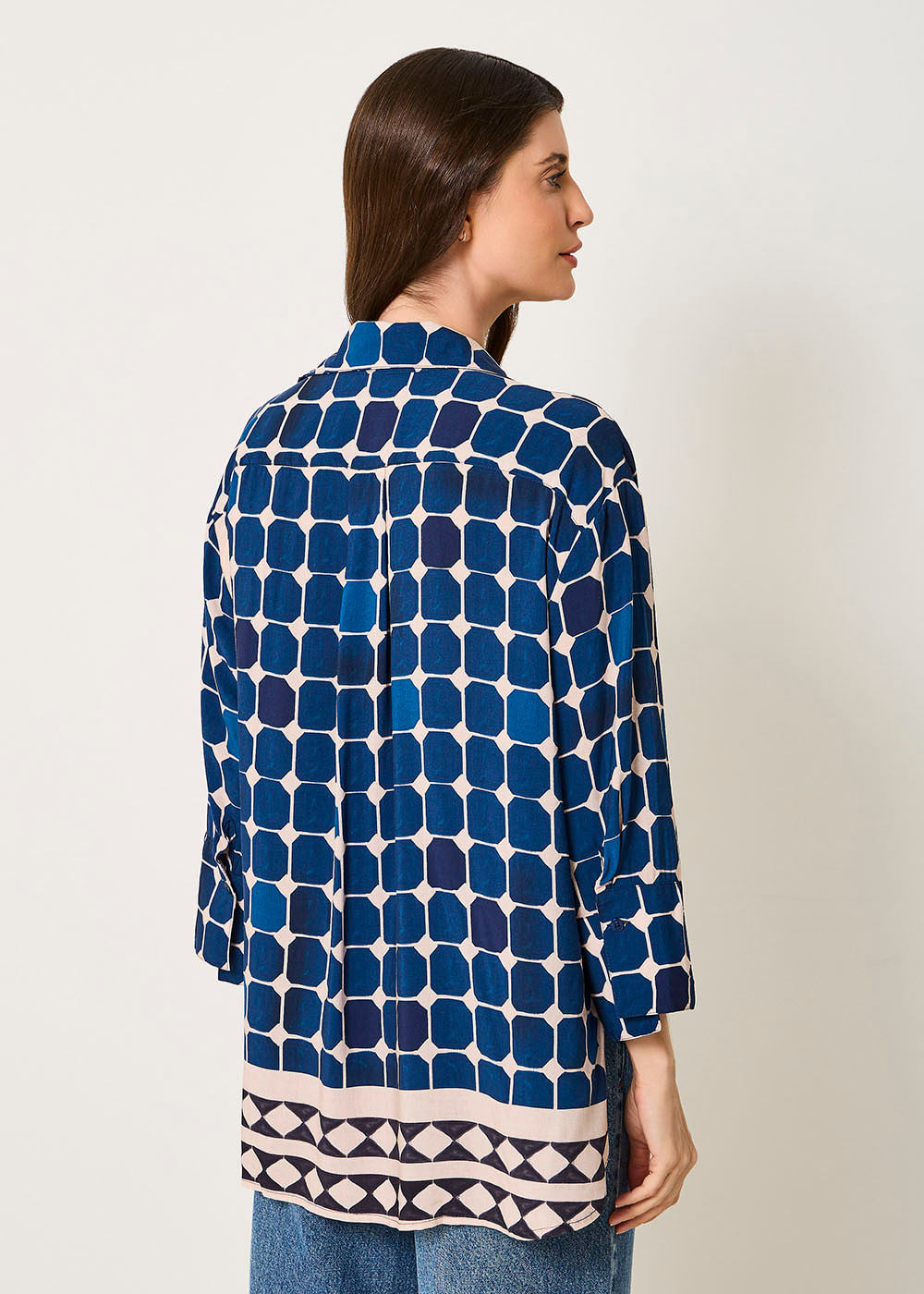 55.20.3509EST CAMISA MG 7/8 ESTAMPA BLUISH OCEAN