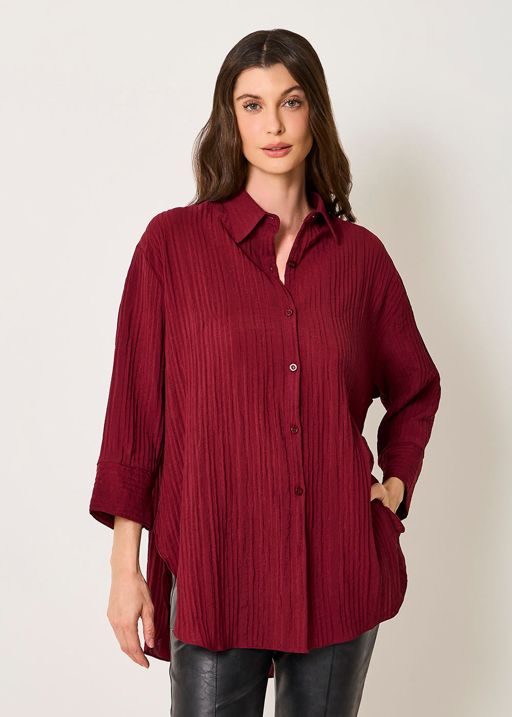 55.40.3510VIN CAMISA OVER SIZE MANGA 3/4