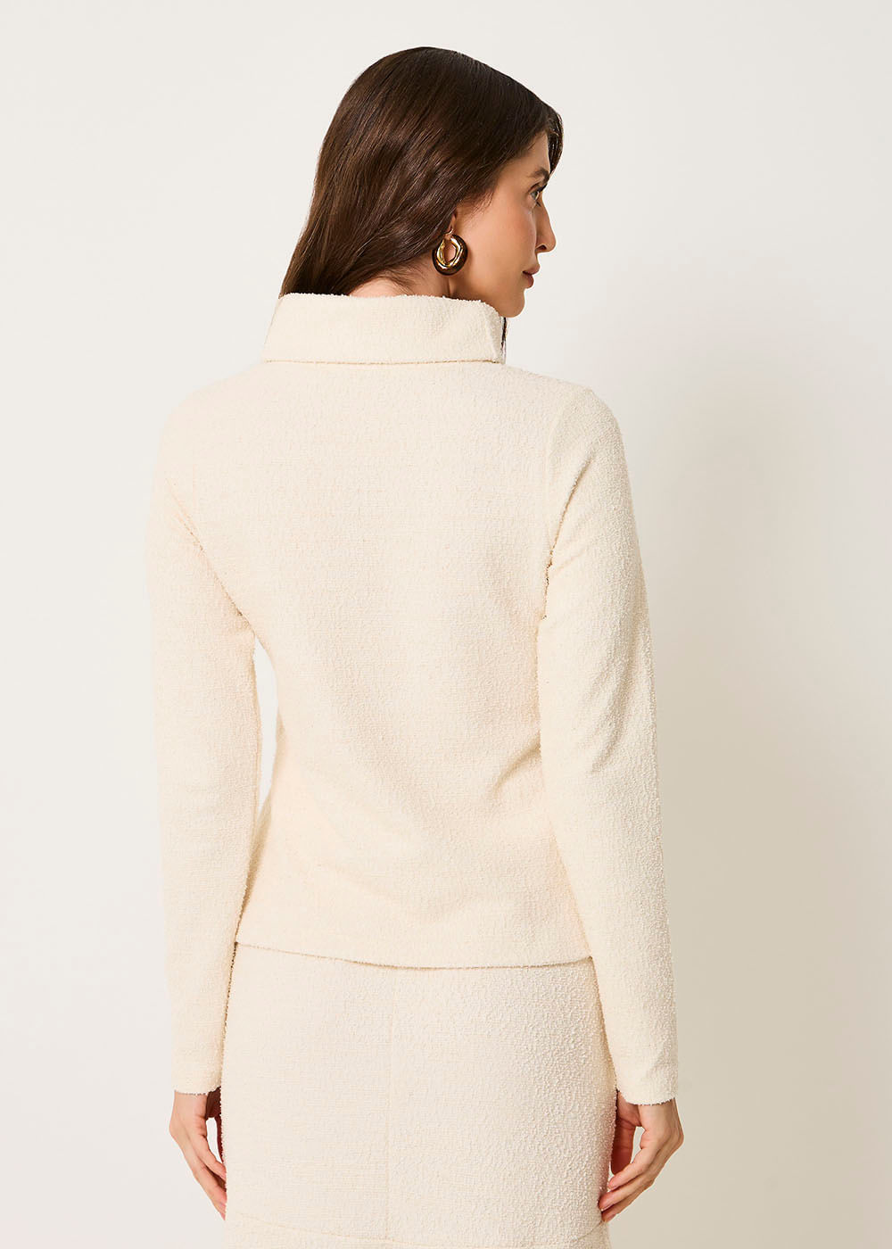 66.40.3512CRU BLUSA GOLA ALTA MALHA TEXTURIZADA