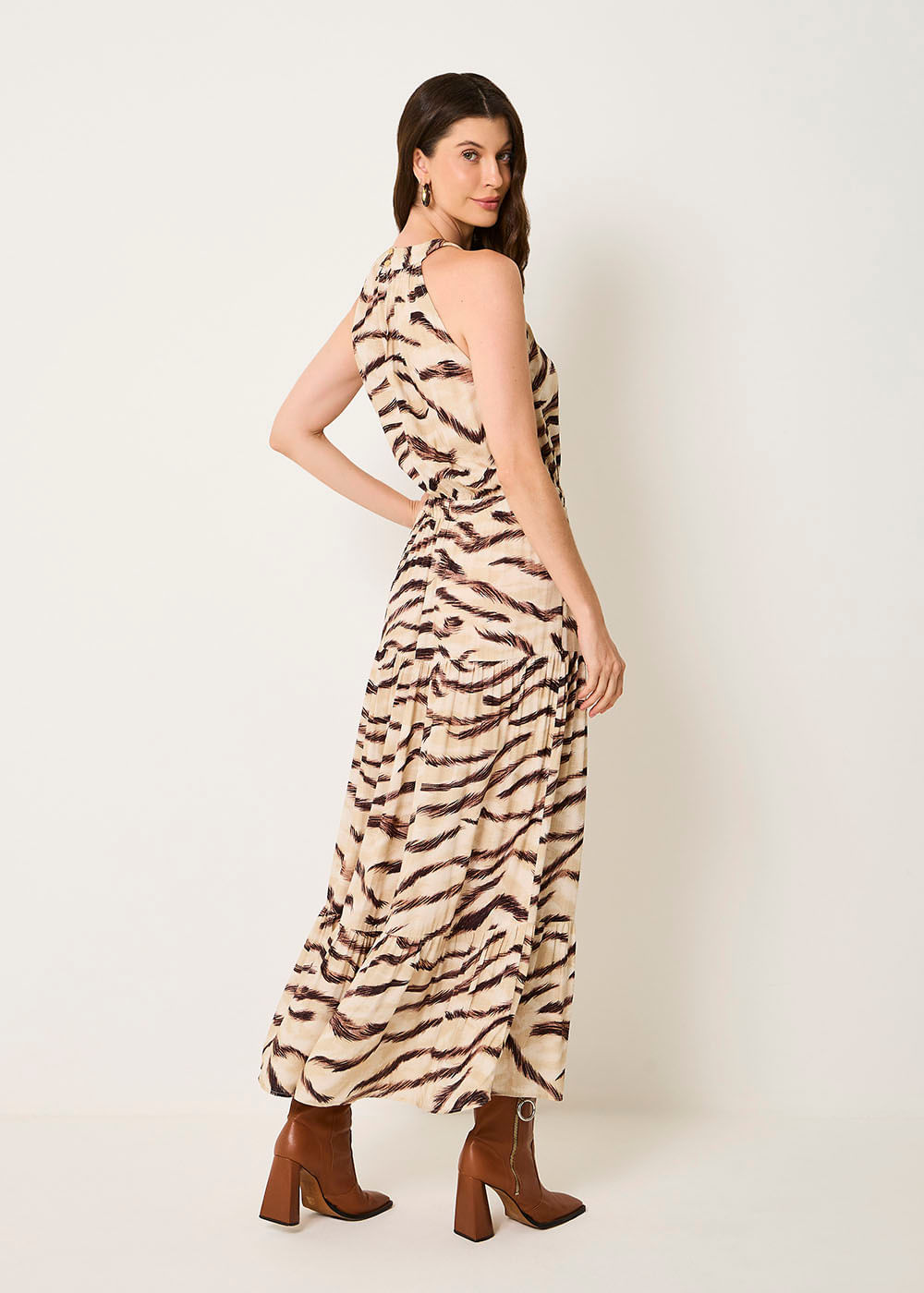 53.50.3522EST VESTIDO LONGO REGATA ESTAMPA WAVES DESERT