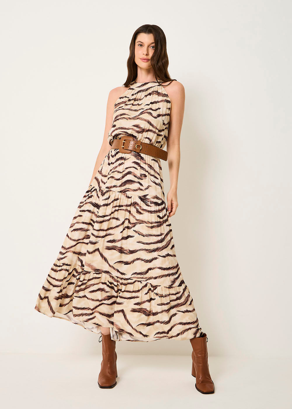 53.50.3522EST VESTIDO LONGO REGATA ESTAMPA WAVES DESERT