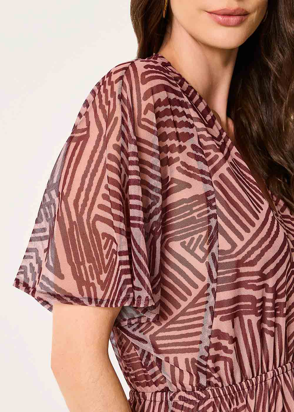 63.50.3502EST VESTIDO LONGO TULE ESTAMPA GRAFISMOS