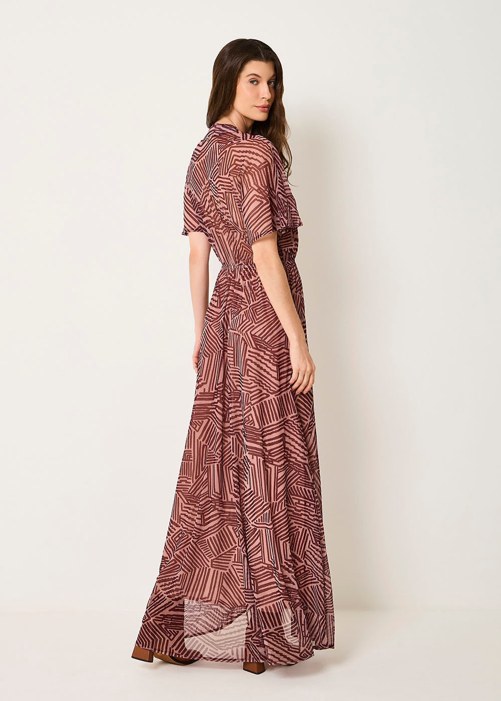 63.50.3502EST VESTIDO LONGO TULE ESTAMPA GRAFISMOS