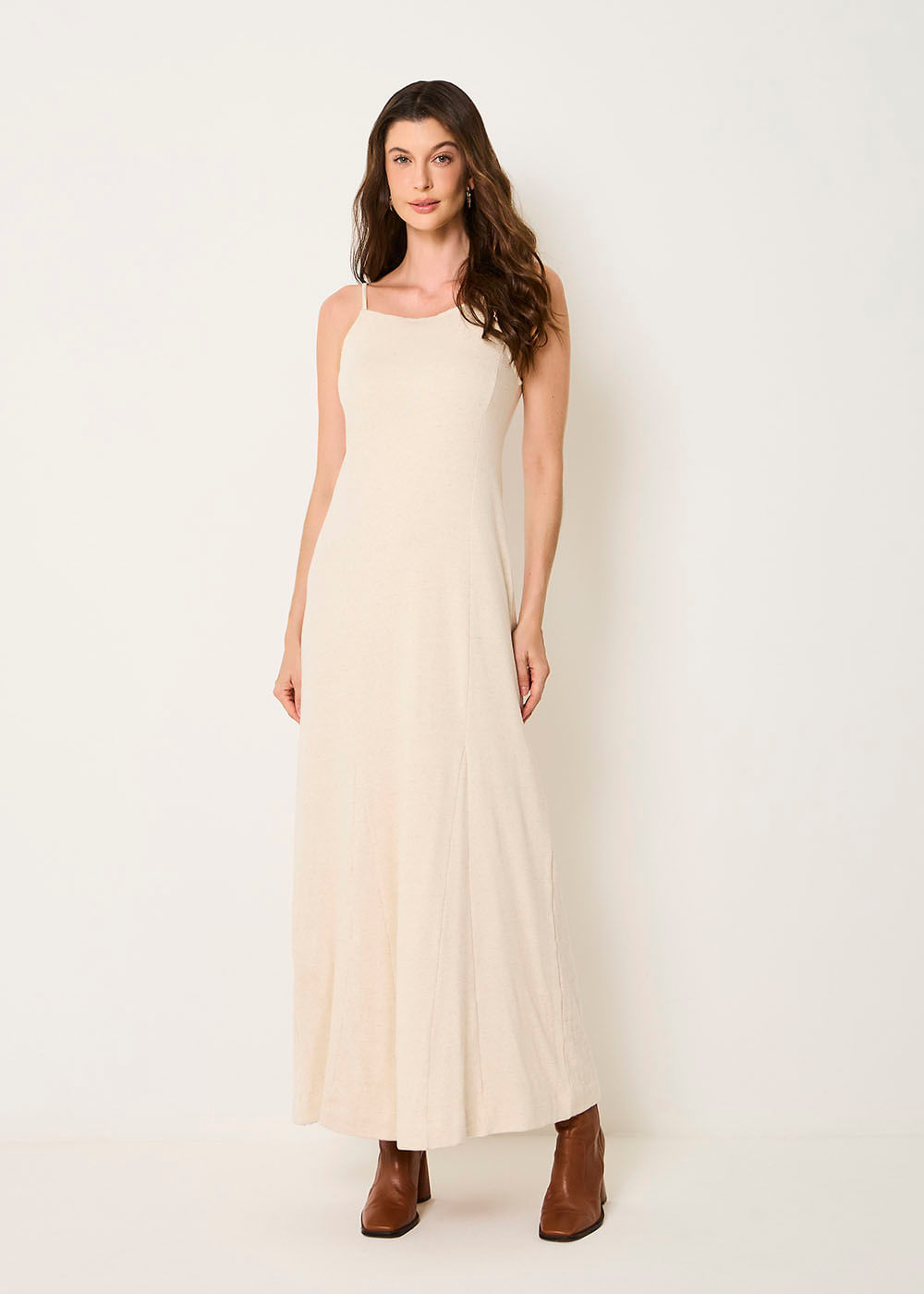 63.40.3504MCC VESTIDO LONGO MALHA DECOTE RETO