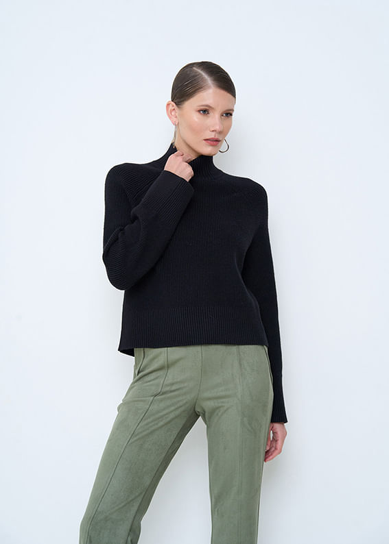 46.10.3504PTO BLUSA M/L DE TRICOT GOLA ALTA