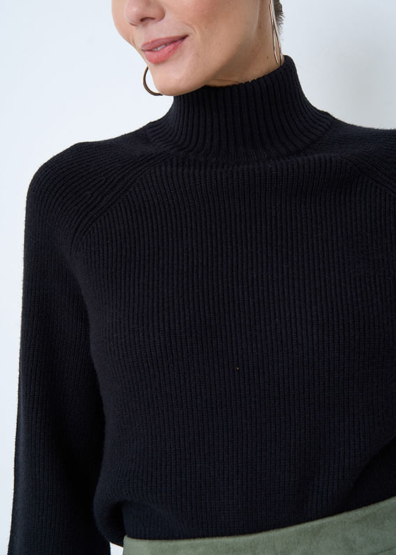 46.10.3504PTO BLUSA M/L DE TRICOT GOLA ALTA