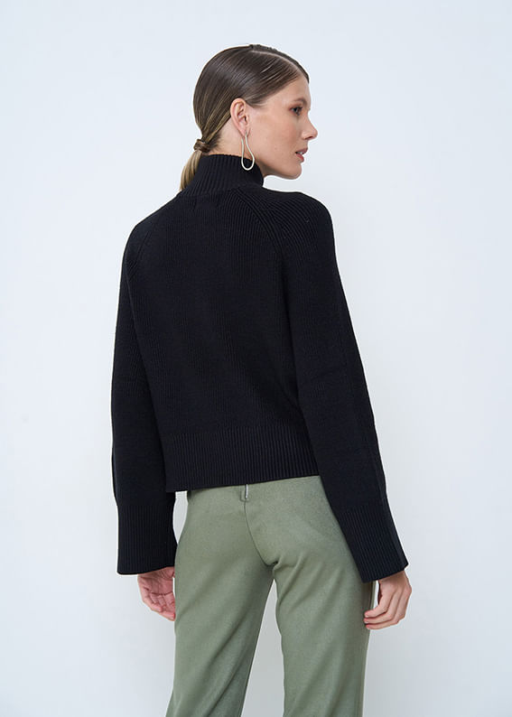 46.10.3504PTO BLUSA M/L DE TRICOT GOLA ALTA