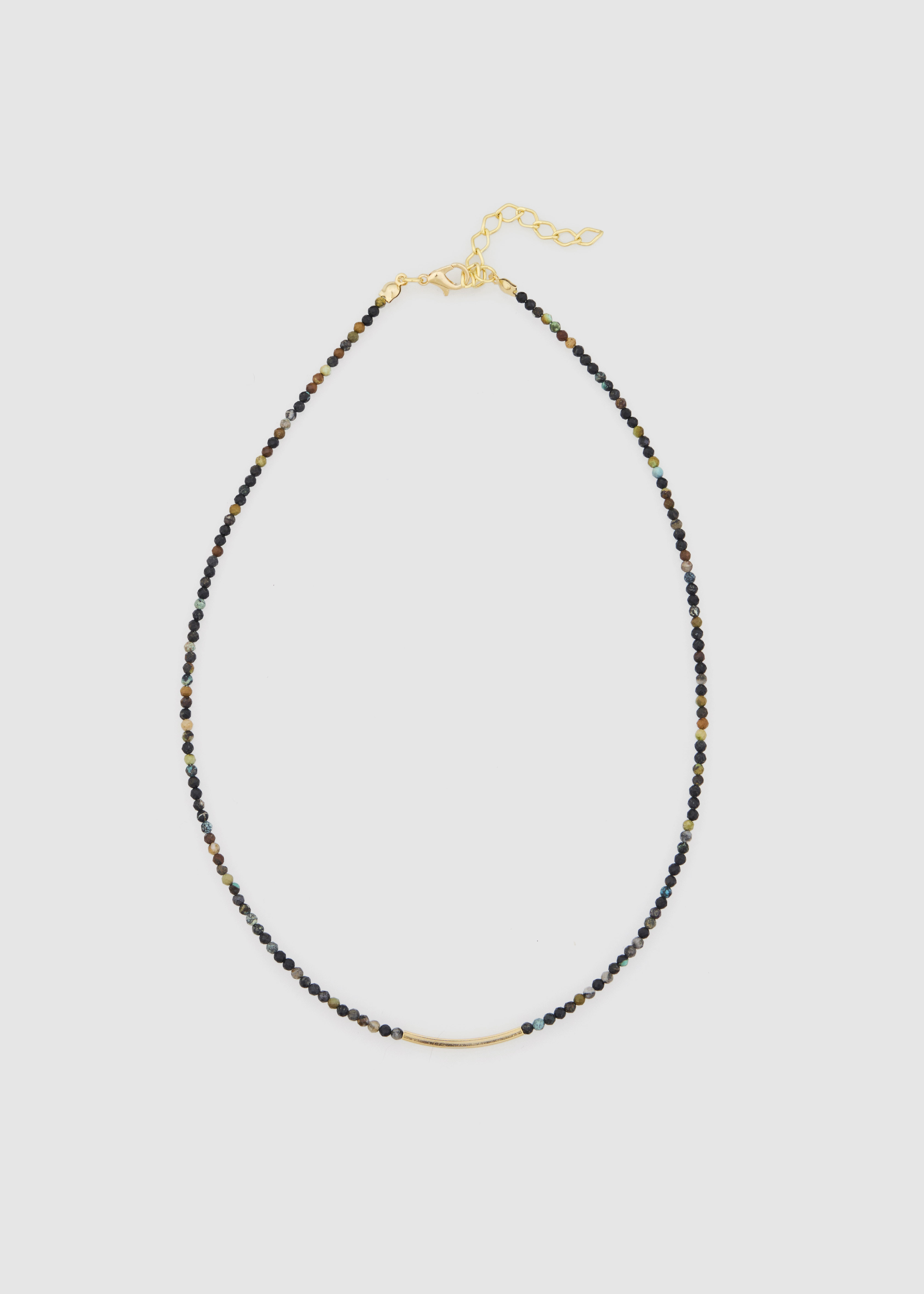 75.00.3522CHO COLAR CHOKER MEIO ARO METAL ESFERAS  ÁGATA