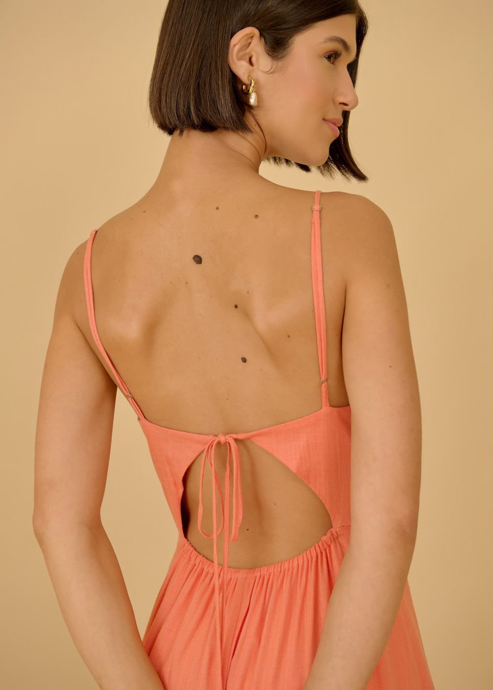 53.40.3610PAP VESTIDO LONGUETE DETALHADO DECOTE RETO