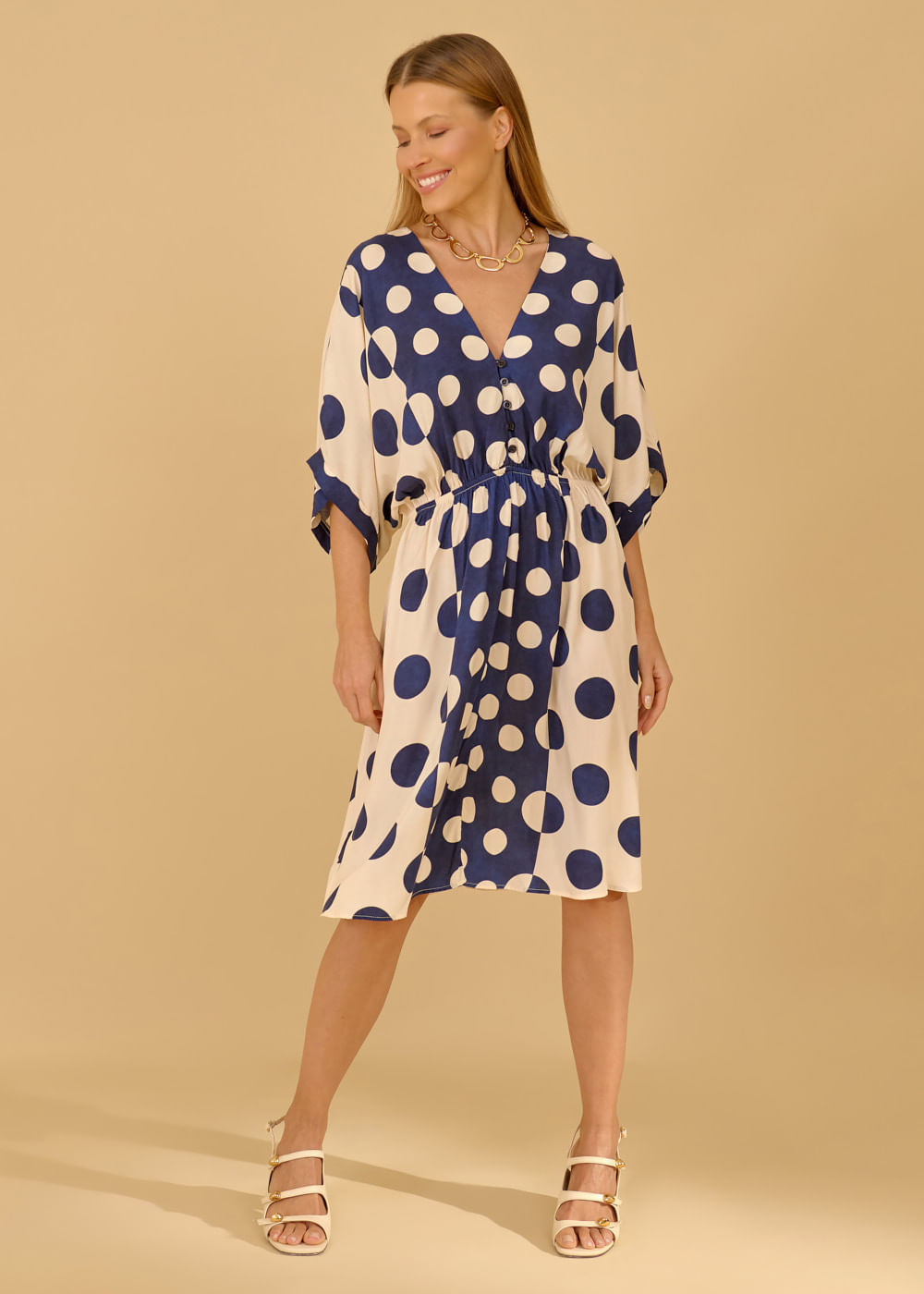 53.22.3606EST VESTIDO MIDI M/C ESTAMPA DEL CASALE