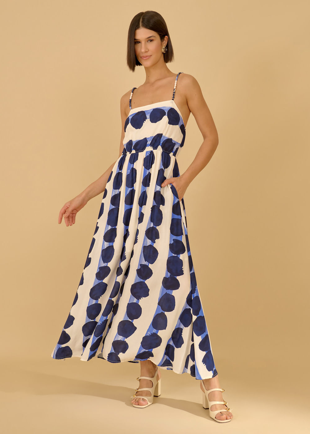 53.50.3617EST VESTIDO LONGUETE ESTAMPA SCOPELLO