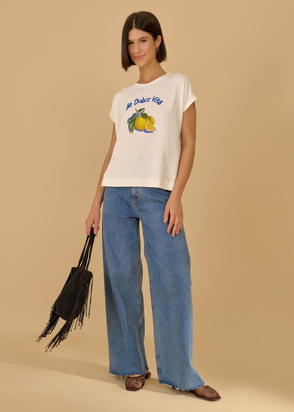 OFW T-SHIRT ESTAMPA LA DOLCE VITA