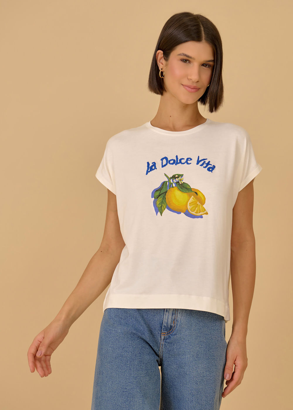 OFW T-SHIRT ESTAMPA LA DOLCE VITA