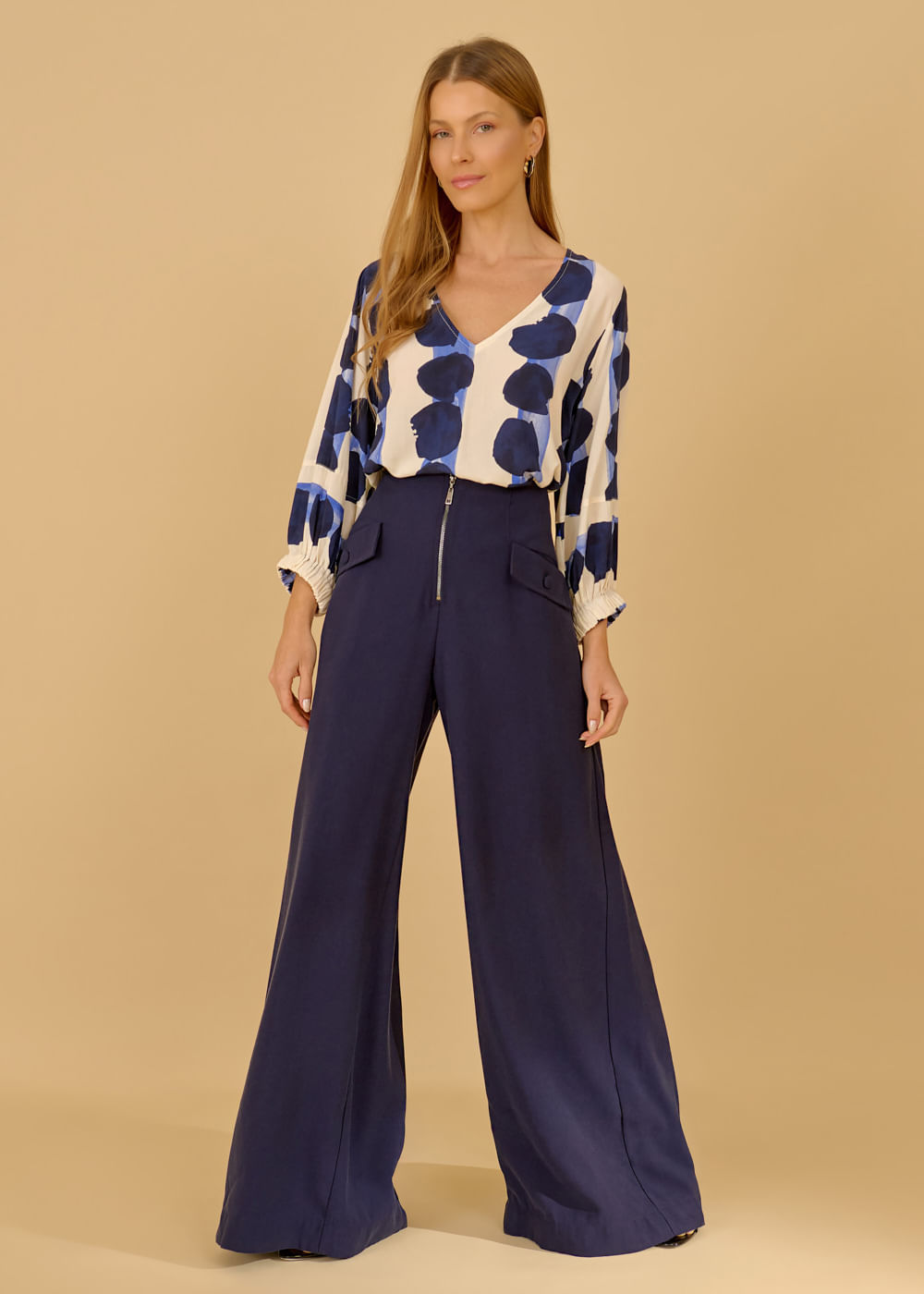 22.23.3604MAR CALÇA PANTALONA ZÍPER FRONTAL - HIGHLINE