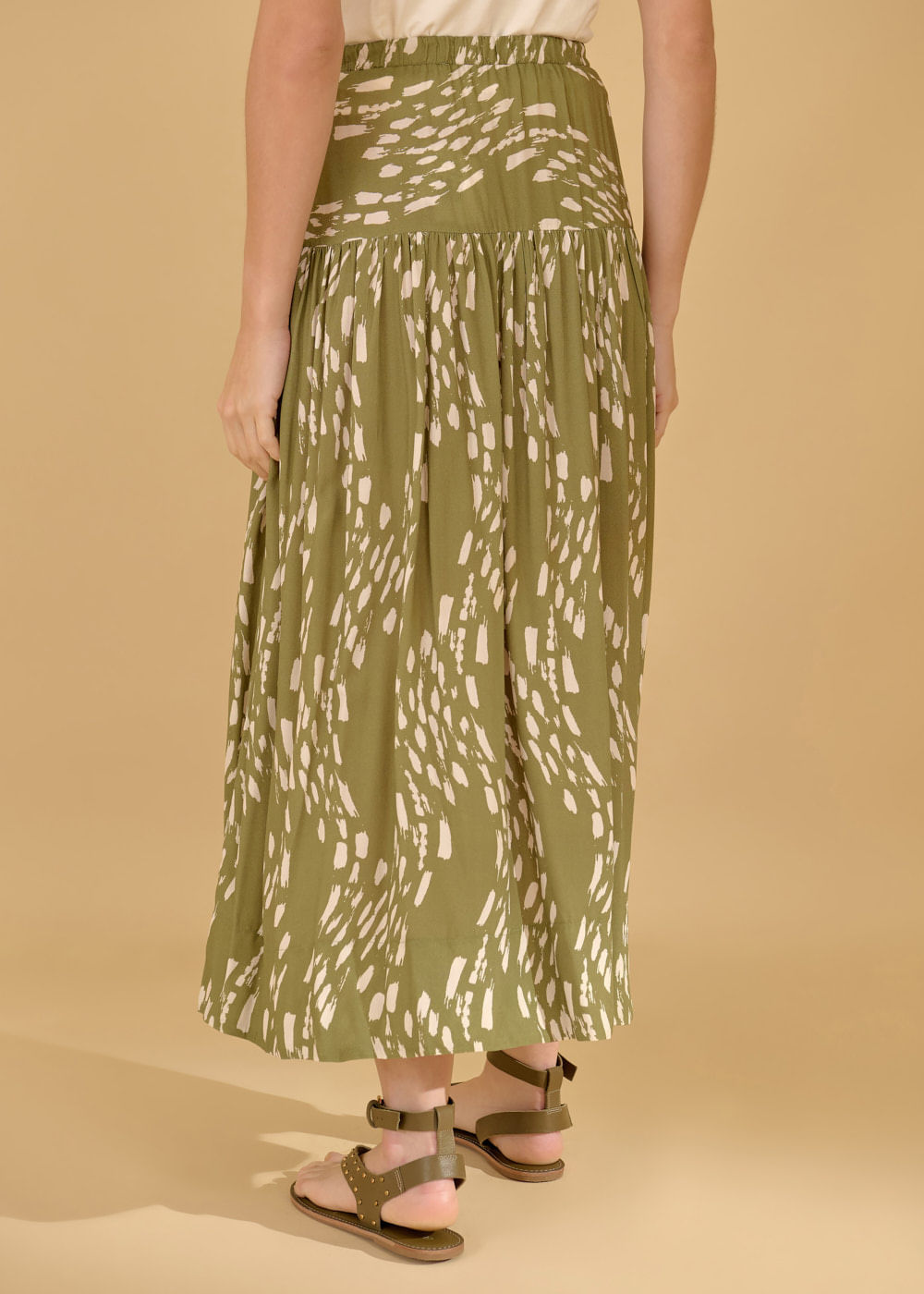 54.20.3607EST SAIA MIDI PALA LARGA ESTAMPA GREEN BRUSHES