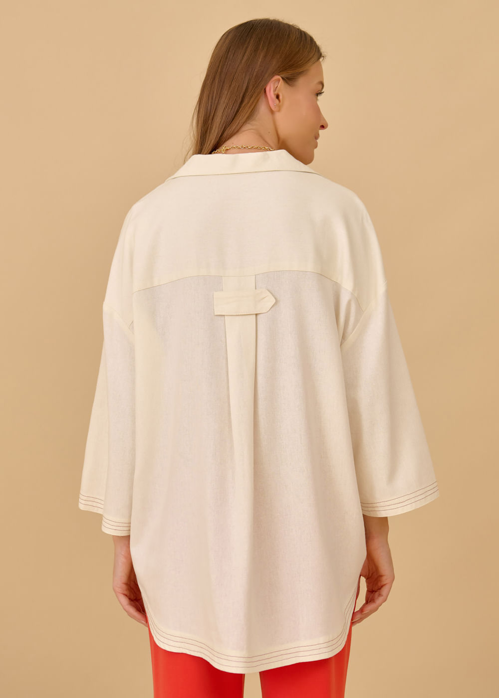 55.40.3604ARE CAMISA LINHO PESPONTADA M/C SINO