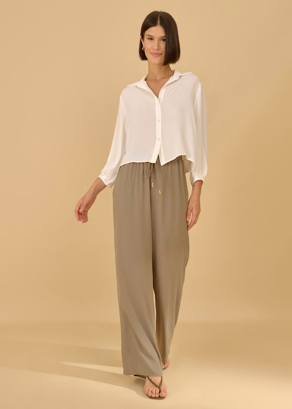 52.10.3608OLI CALÇA CHIFFON PANTALONA DETALHADA