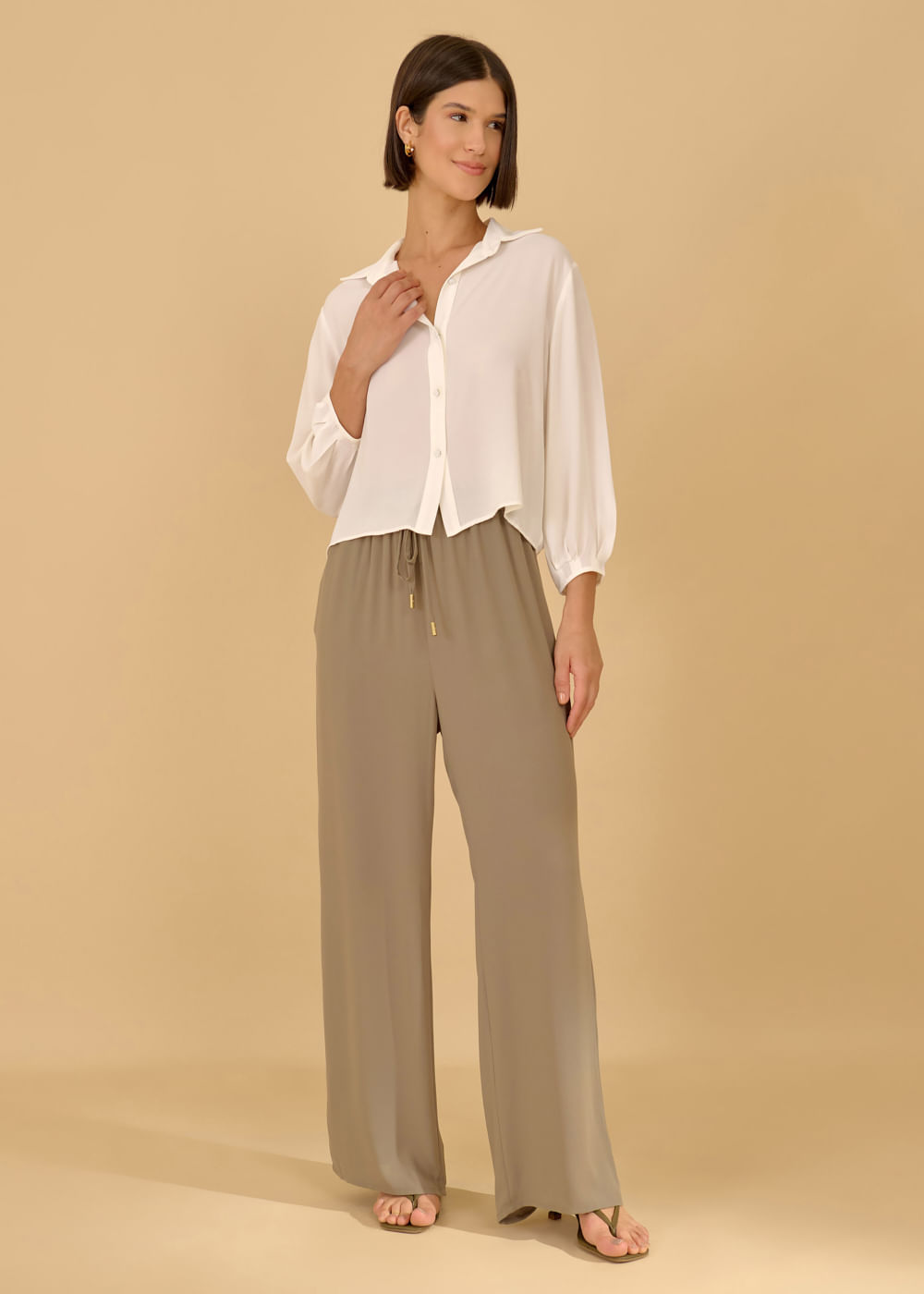 52.10.3608OLI CALÇA CHIFFON PANTALONA DETALHADA