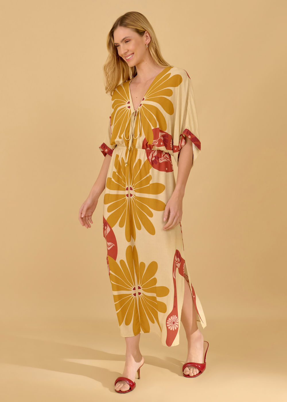 53.22.3609EST VESTIDO MIDI DETALHADO ESTAMPA LA BRISA