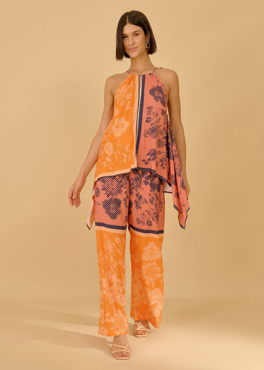 52.23.3604PAP CALÇA PANTALONA ESTAMPA QUATTRO CANTI