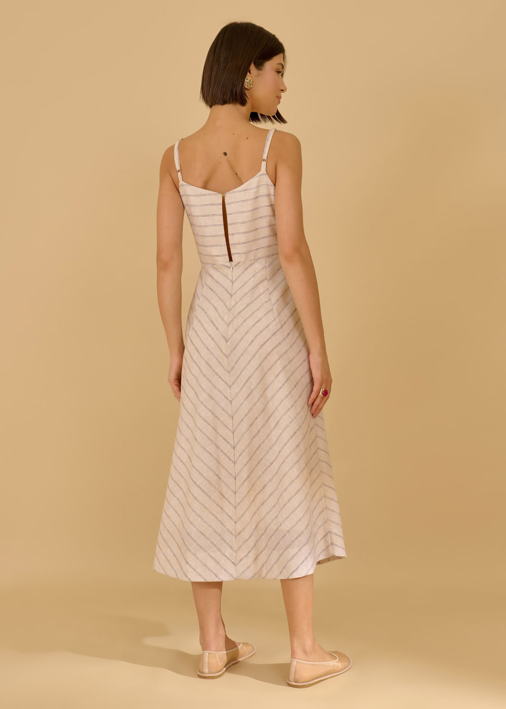 53.11.3604LIS VESTIDO LISTRADO MIDI DE ALÇA