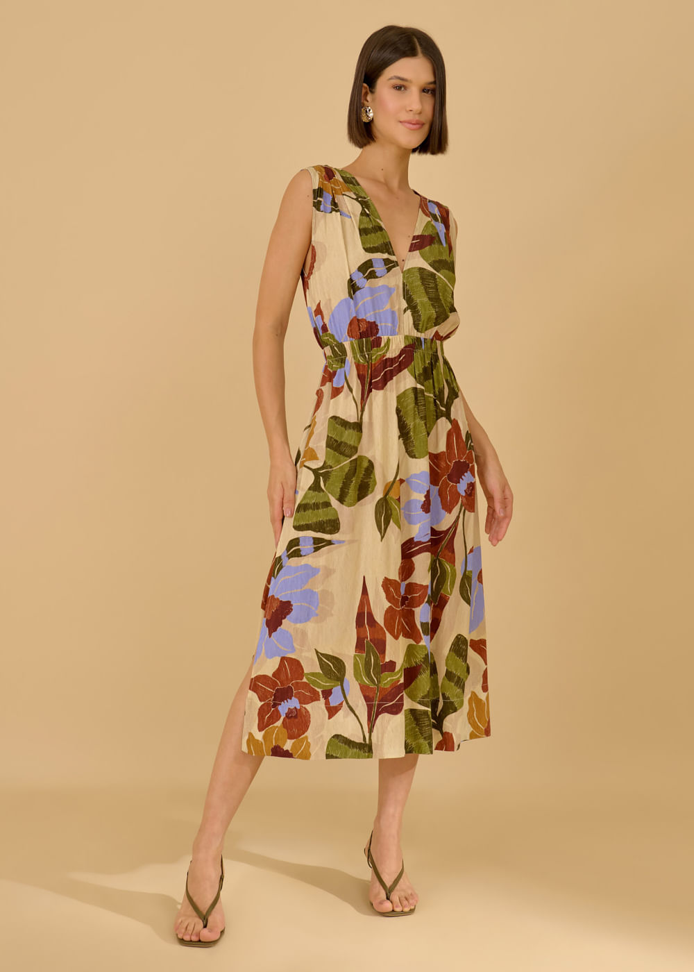 53.21.3603EST VESTIDO MIDI REGATA ESTAMPA WIND FLOWER