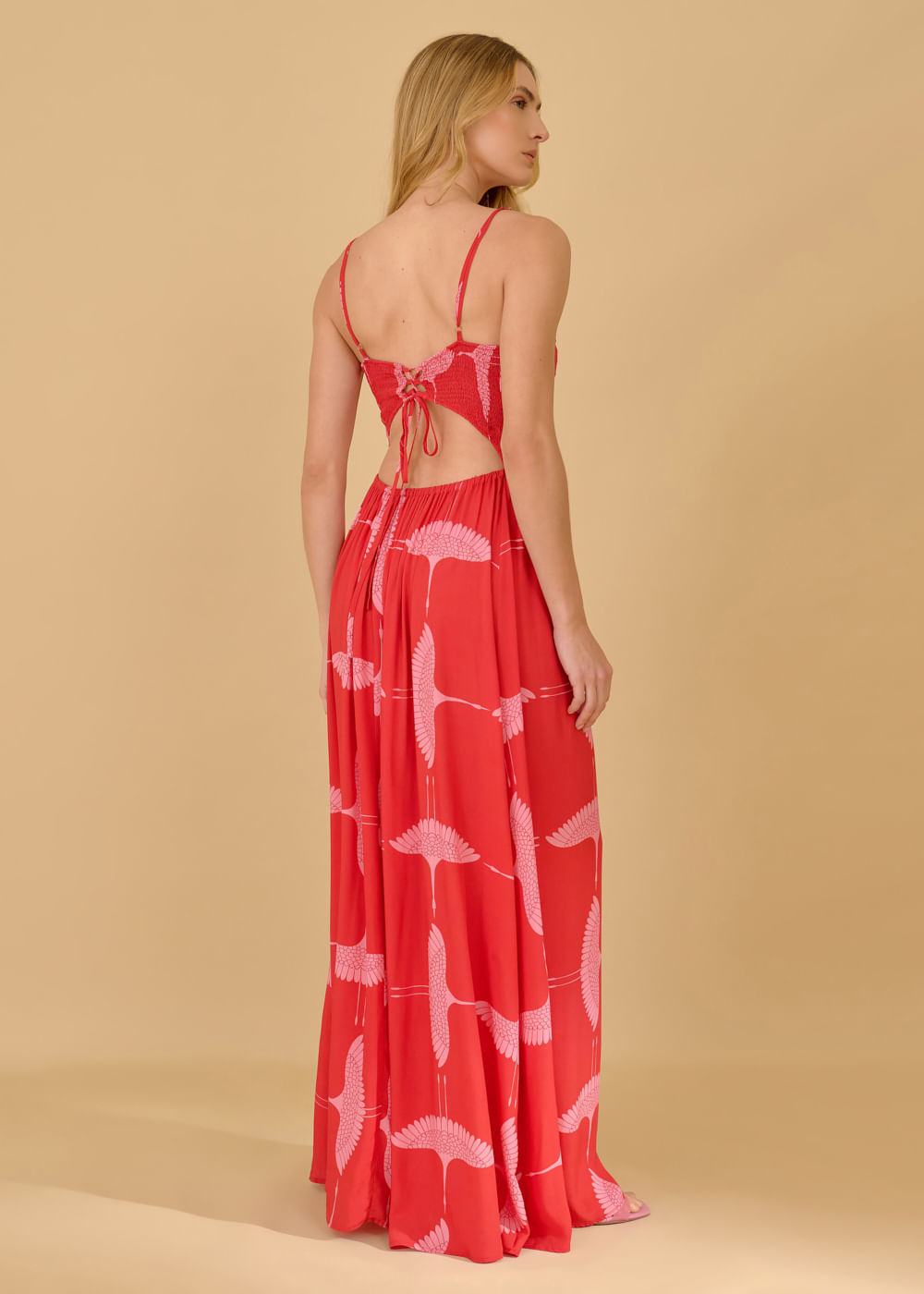 53.50.3606EST VESTIDO LONGO REGATA DETALHADO ESTAMPA MAYA