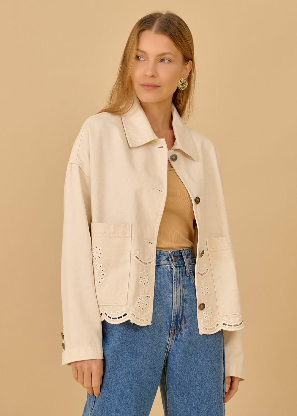 11.40.3603OFW JAQUETA SARJA BORDADA