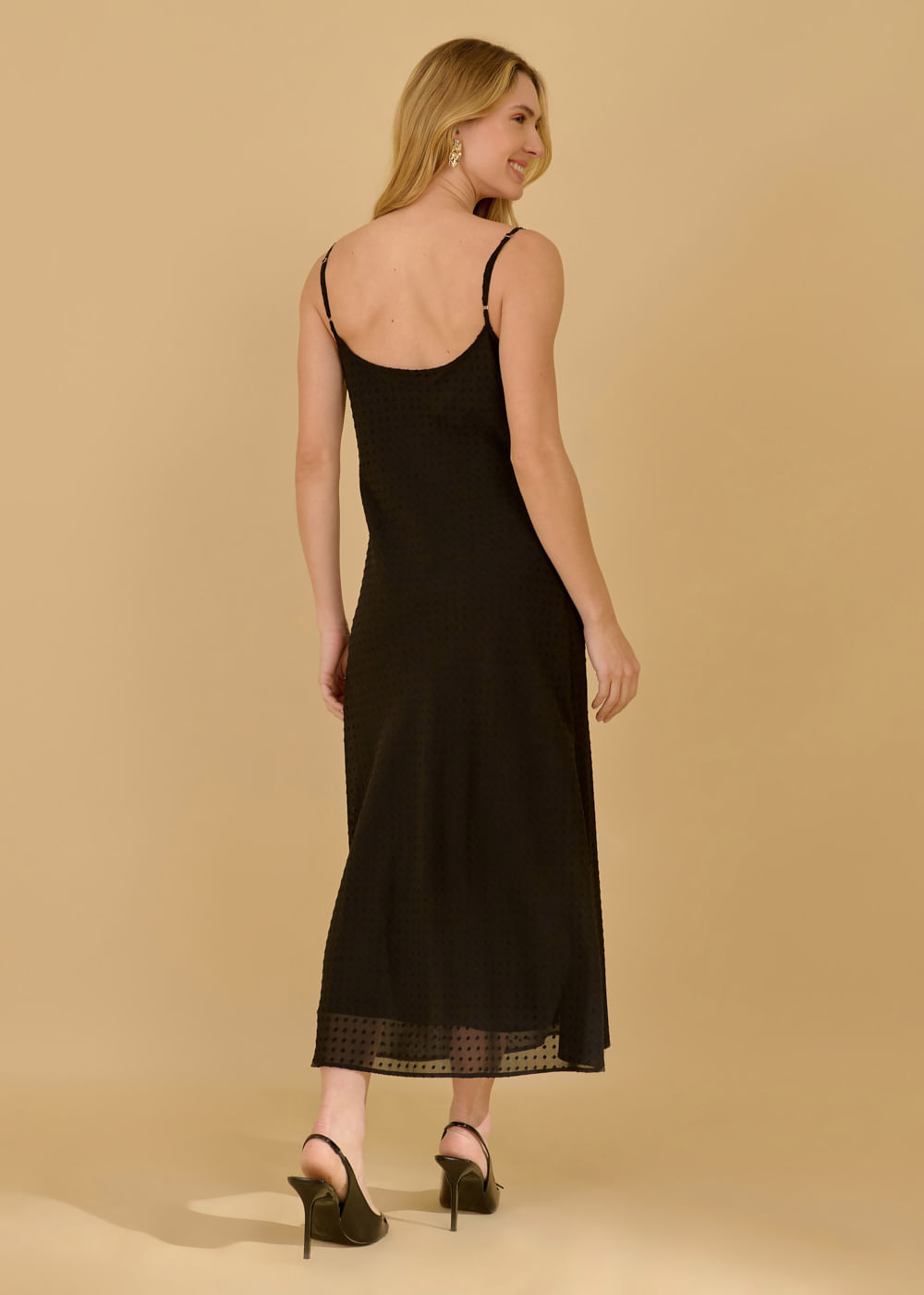 53.40.3611PTO VESTIDO LONGUETE DECOTE DEGAGÊ