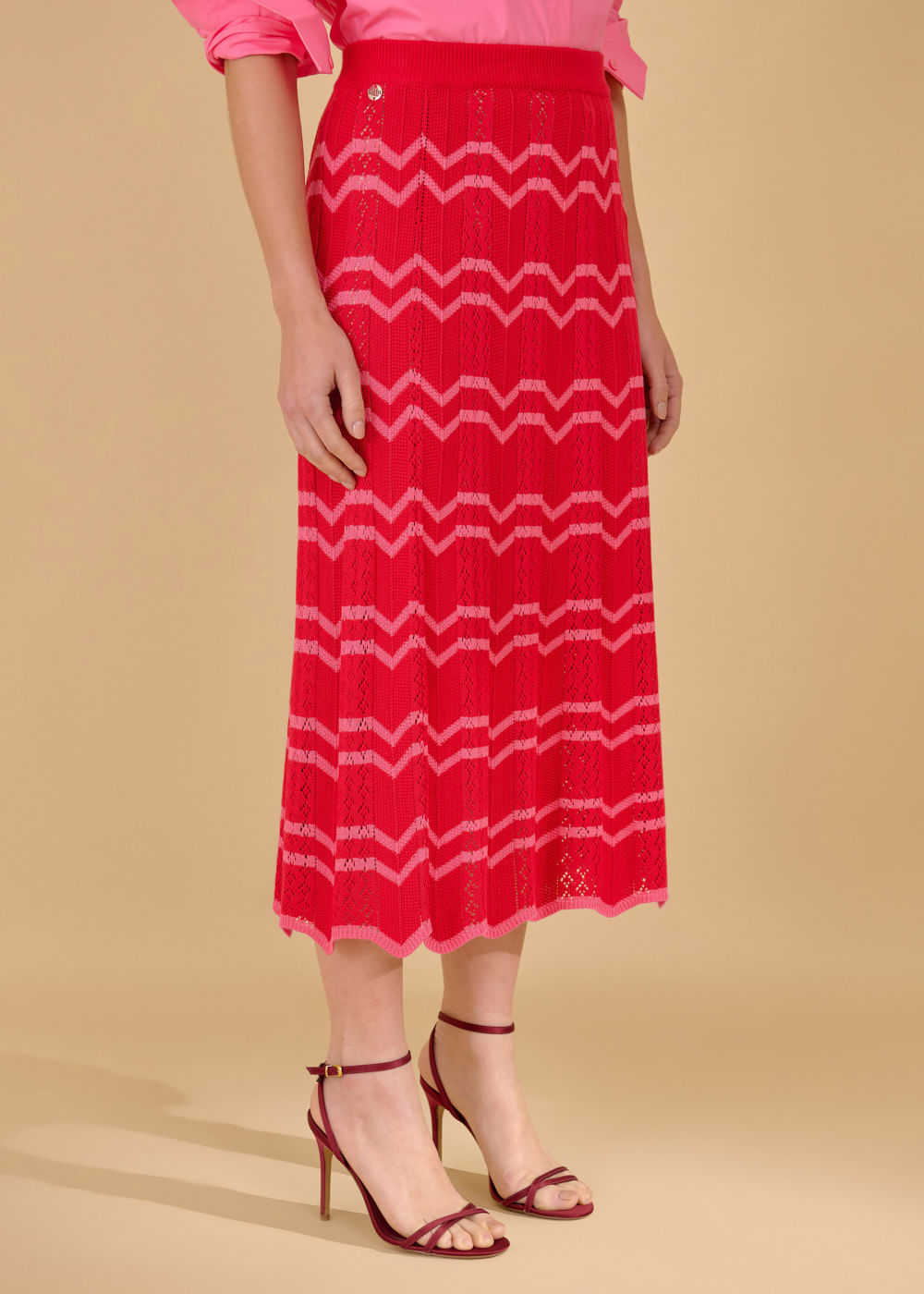 44.20.3601GOI SAIA MIDI DE TRICOT BICOLOR