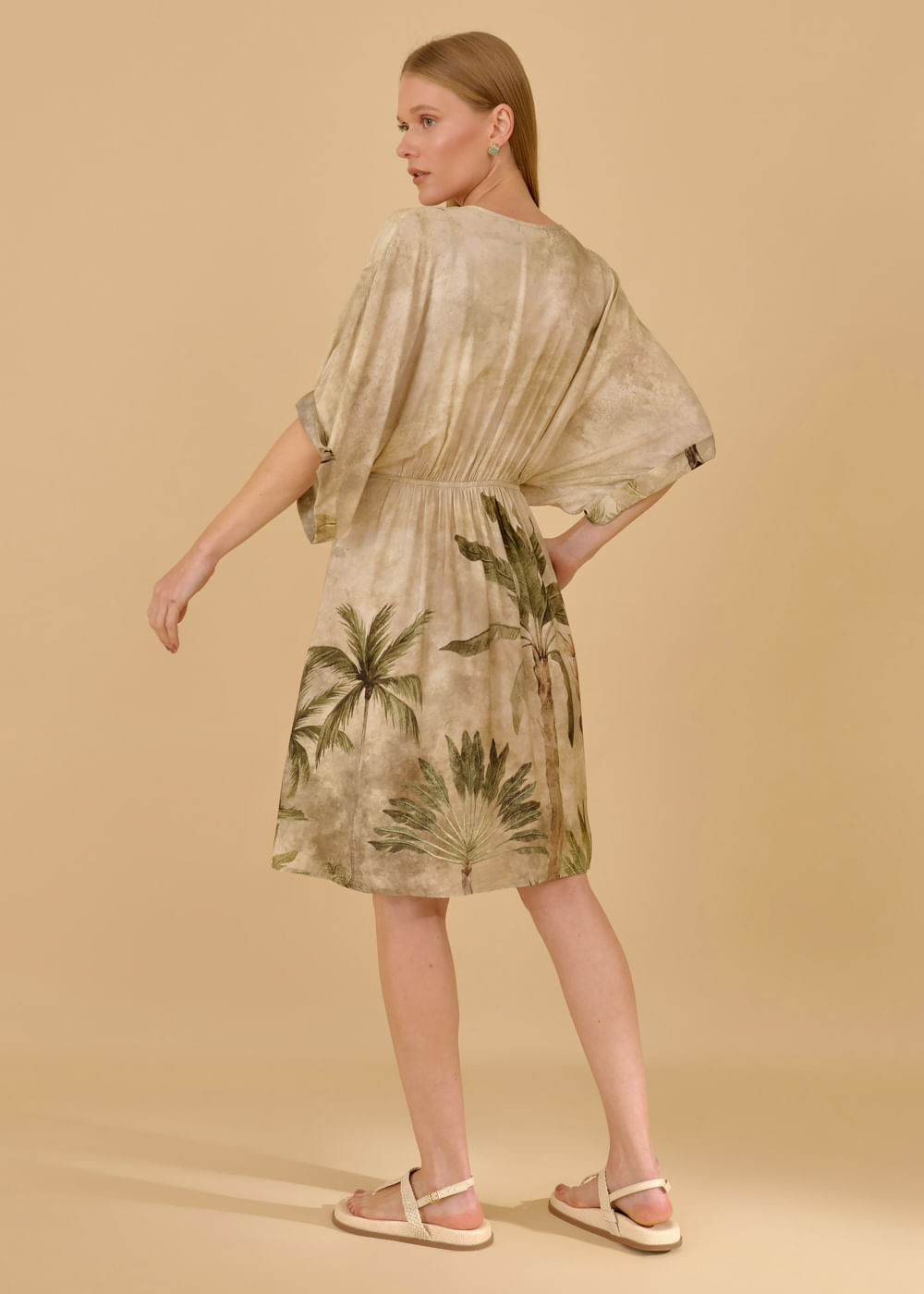 53.22.3607EST VESTIDO MIDI DETALHADO ESTAMPA RICE TERRACE