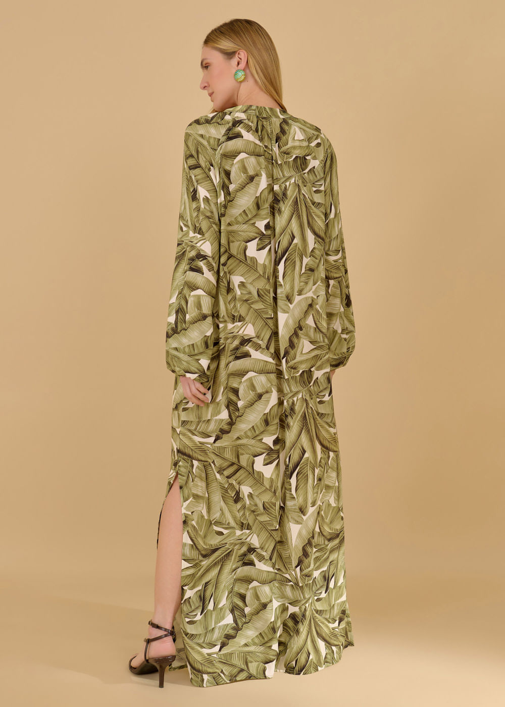 53.50.3622EST VESTIDO LONGUETE ESTAMPA BOTANICAL GARDEN