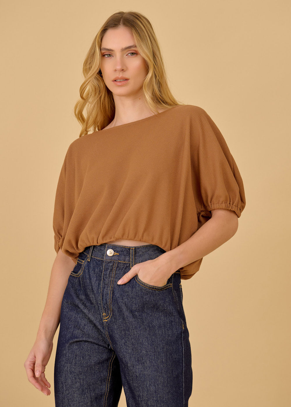 67.40.3605CAM BLUSA MANGA CURTA BUFANTE