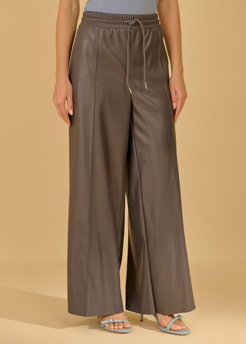 32.20.3604GRF CALÇA RETA PU CÓS COM ELASTICO