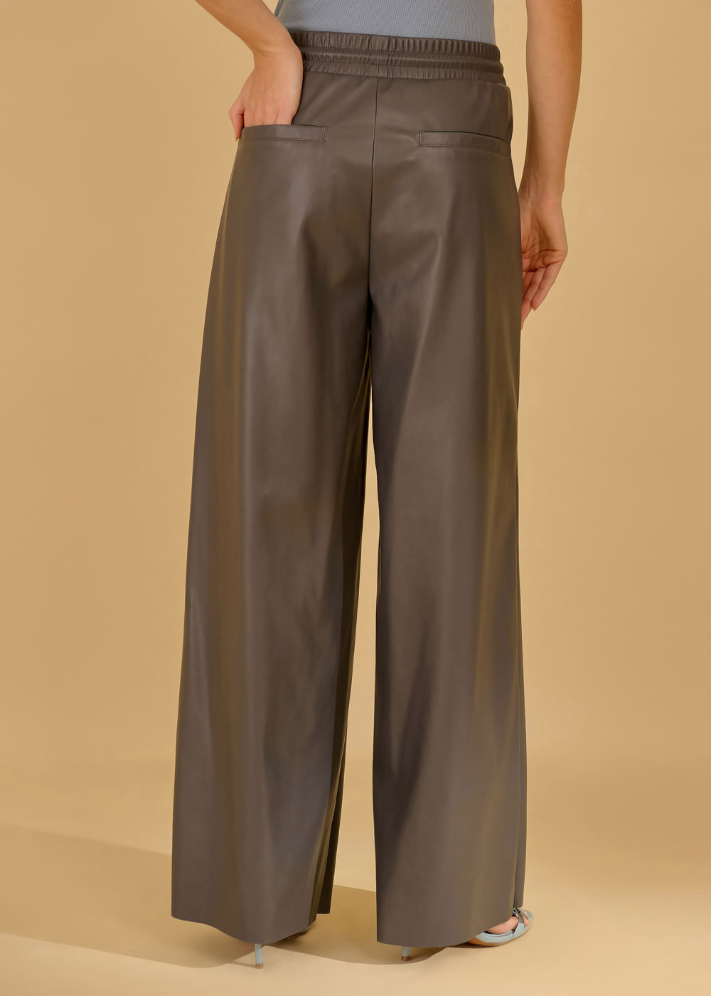 32.20.3604GRF CALÇA RETA PU CÓS COM ELASTICO