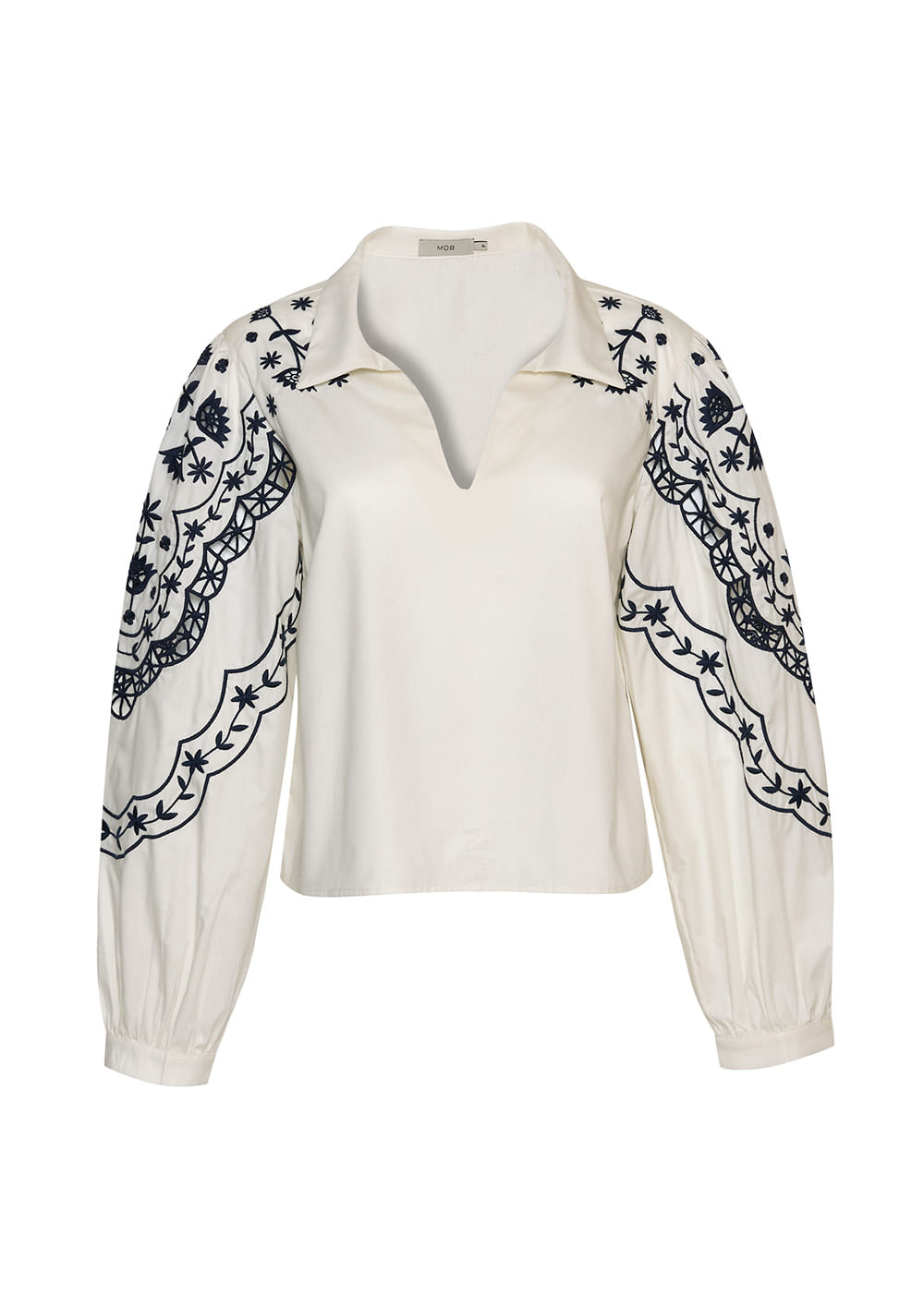 56.41.3601OFW BLUSA M/L BORDADO CONTRASTANTE
