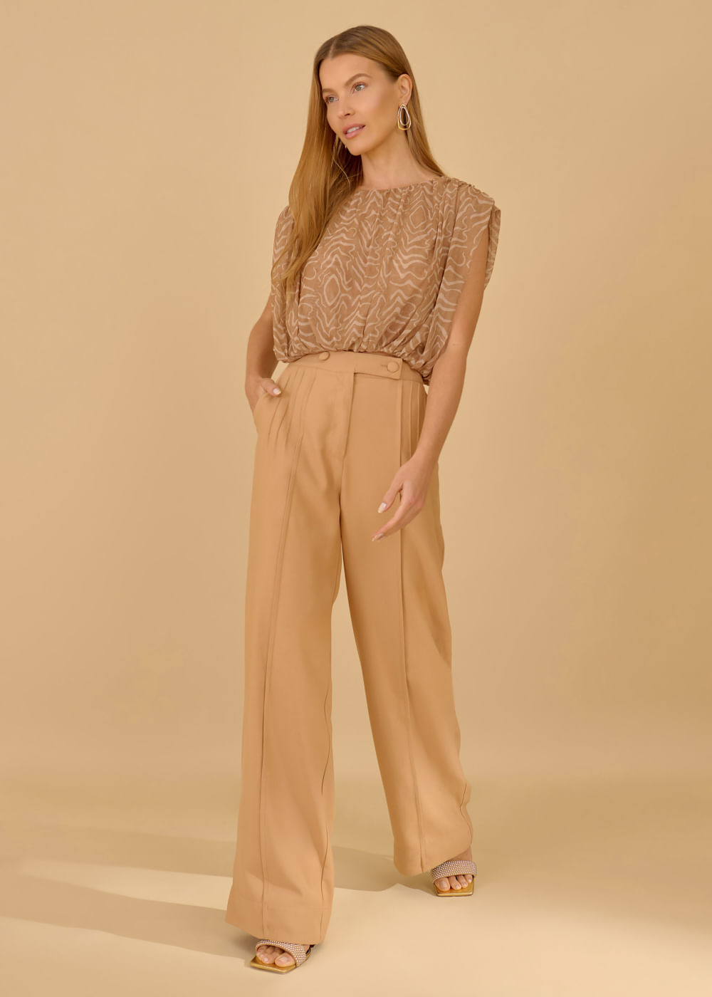 22.23.3603CML CALÇA PANTALONA DETALHE NERVURAS - HIGHLINE